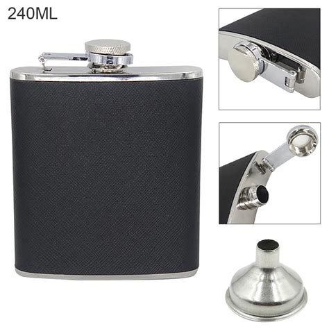 steel hip flask box|Hip Flask and Refill Funnel Set .